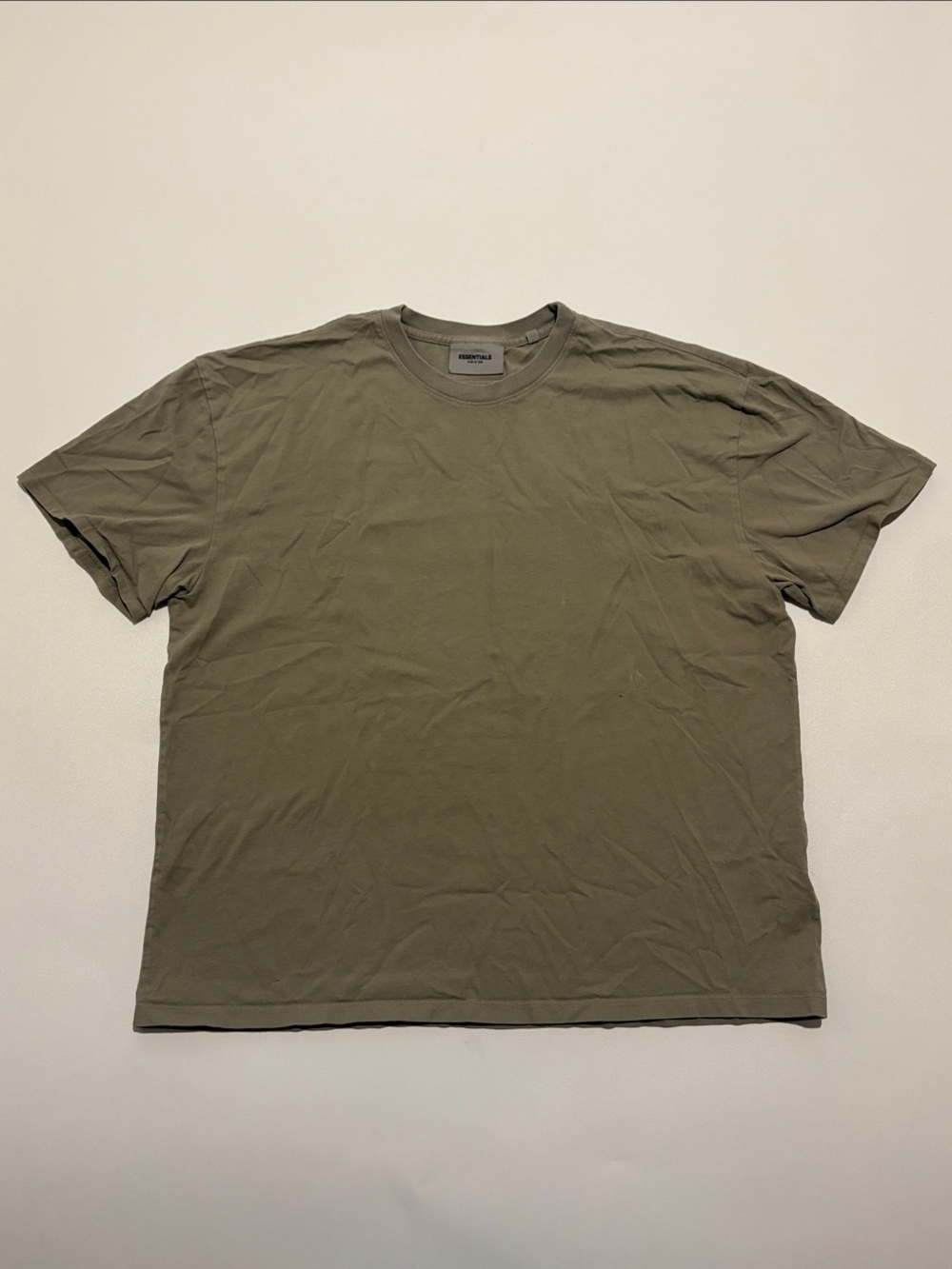 Fear of God Essentials Short Sleeve Crewneck T-Shirt in Olive